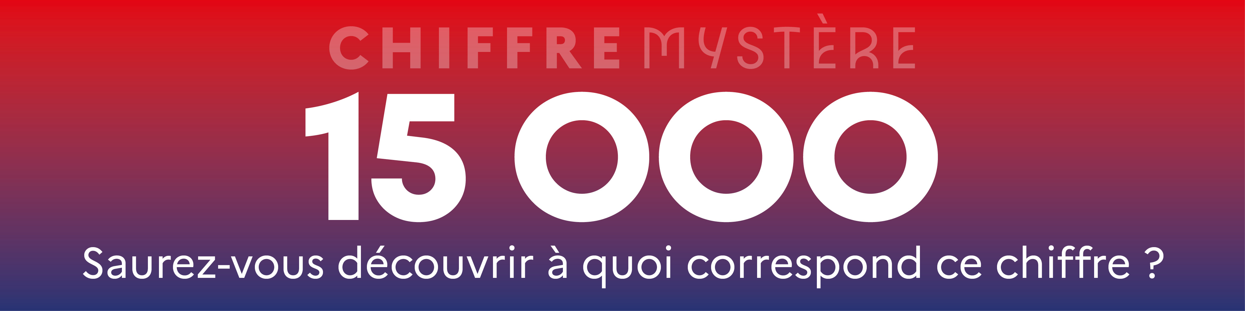 Chiffre mystère : 15 000.

Saurez-vous découvrir à quoi correspond ce chiffre ?
