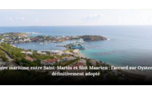 Vue aérienne sur St-Martin et Sint-Maarten